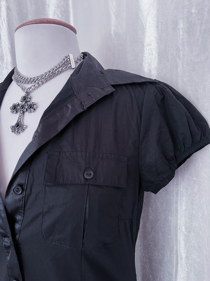 Alt Street/Office button-up cotton dress 🗝️💀