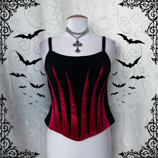 Vintage Gothic Vampire corset style top 🩸