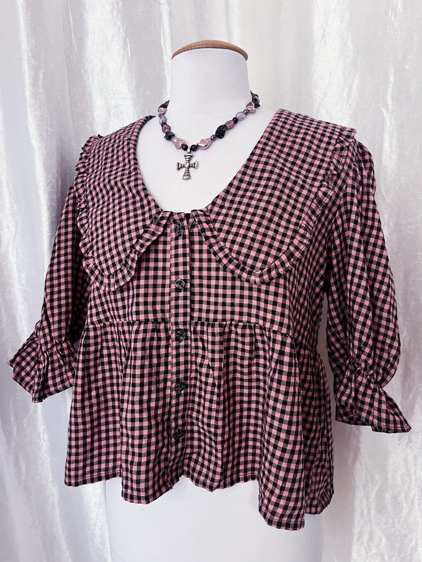 Miss Selfridge picnic coquette checked shirt 🧺