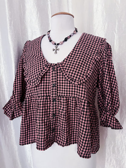 Miss Selfridge picnic coquette checked shirt 🧺