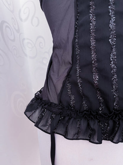 Whimsygoth mesh bustier top🕸️🕷️