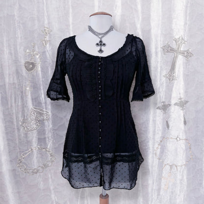 Lucy Paris Gothic lolita style mesh shirt with tank top 🎀