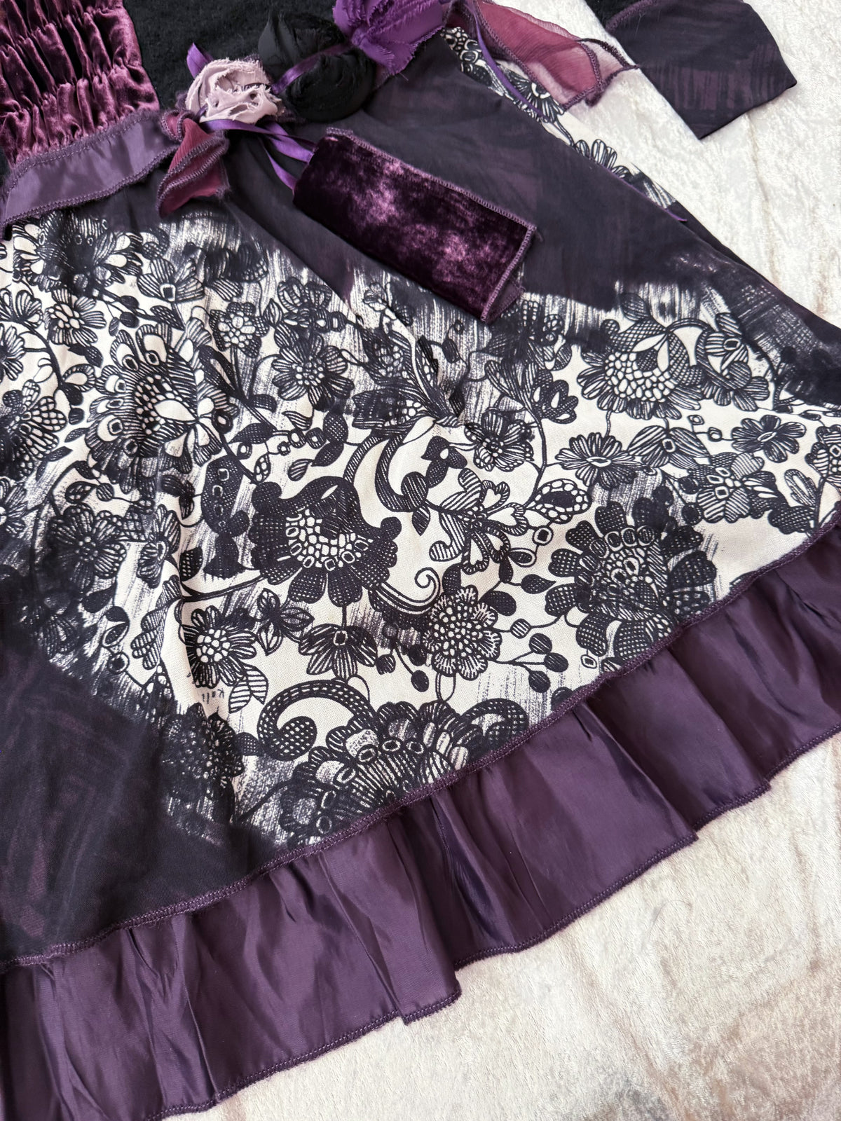 Rare Kali Orea whimsygoth patchwork dress 💜🌀🦋