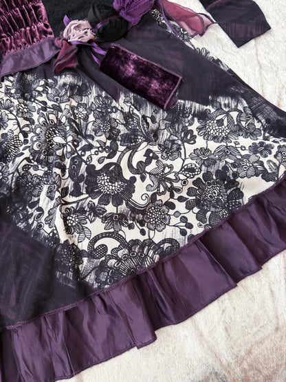 Rare Kali Orea whimsygoth patchwork dress 💜🌀🦋