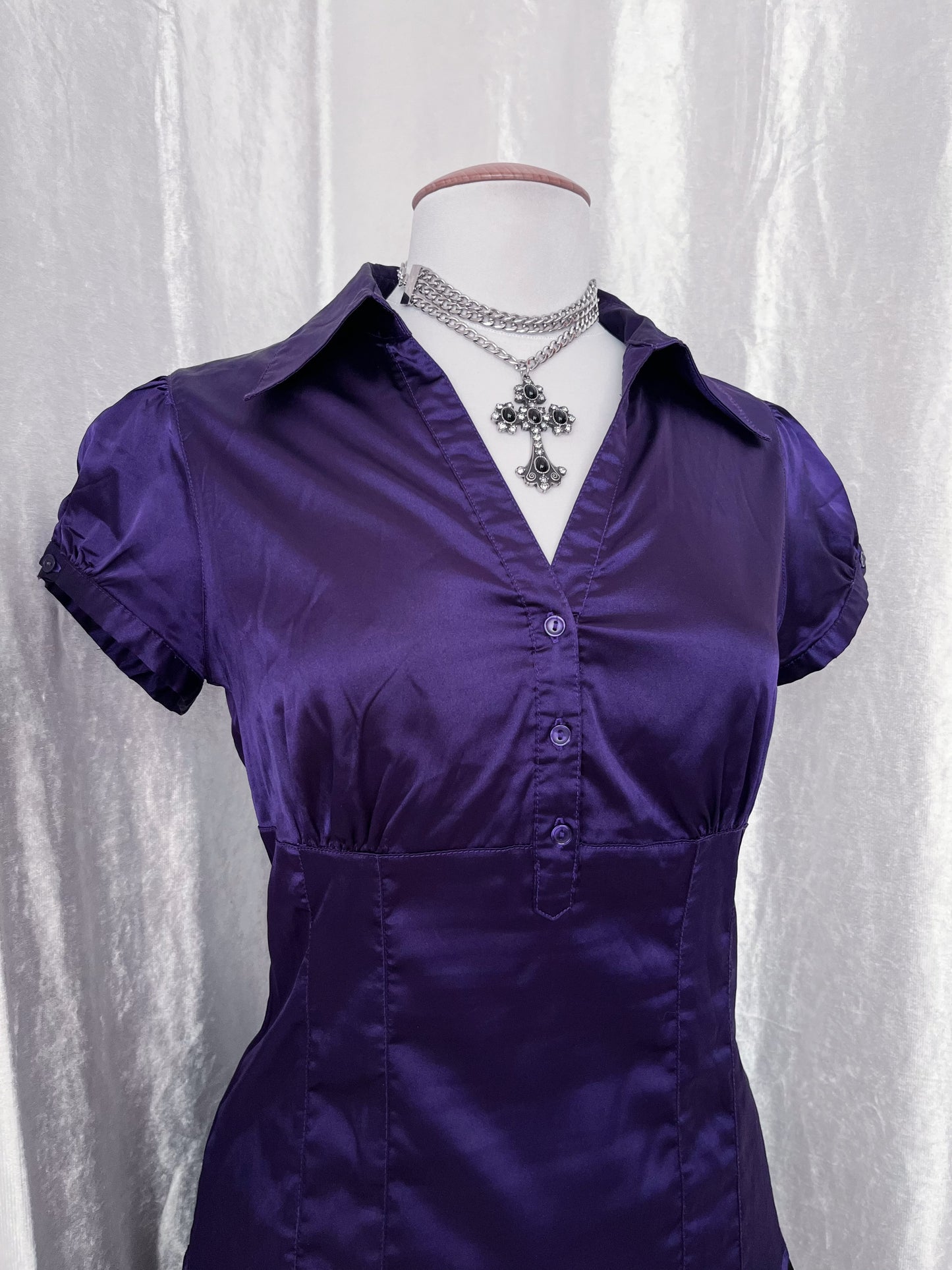 Gothic coquette purple shirt 💜🎀