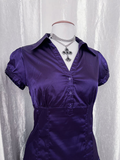Gothic coquette purple shirt 💜🎀