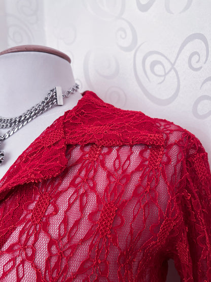 00’s deadstock vampire lacey red shirt 🫀