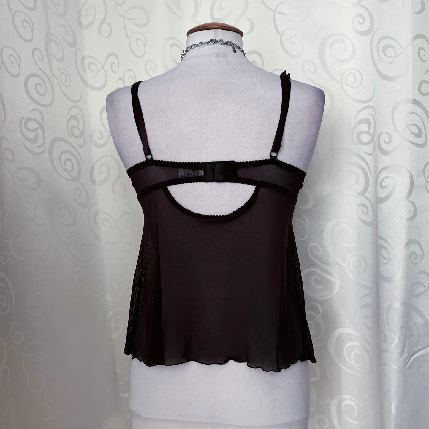 Whimsy fairy brown mesh bustier top 🐌