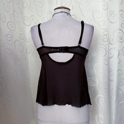Whimsy fairy brown mesh bustier top 🐌