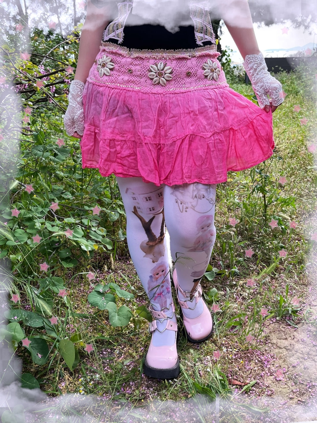 Fairy summer cotton pink skirt 💕