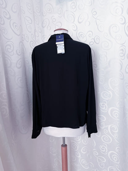 Vintage Your Sixth Sense Gothic victorian style ruffle black shirt 🕸️🕷️