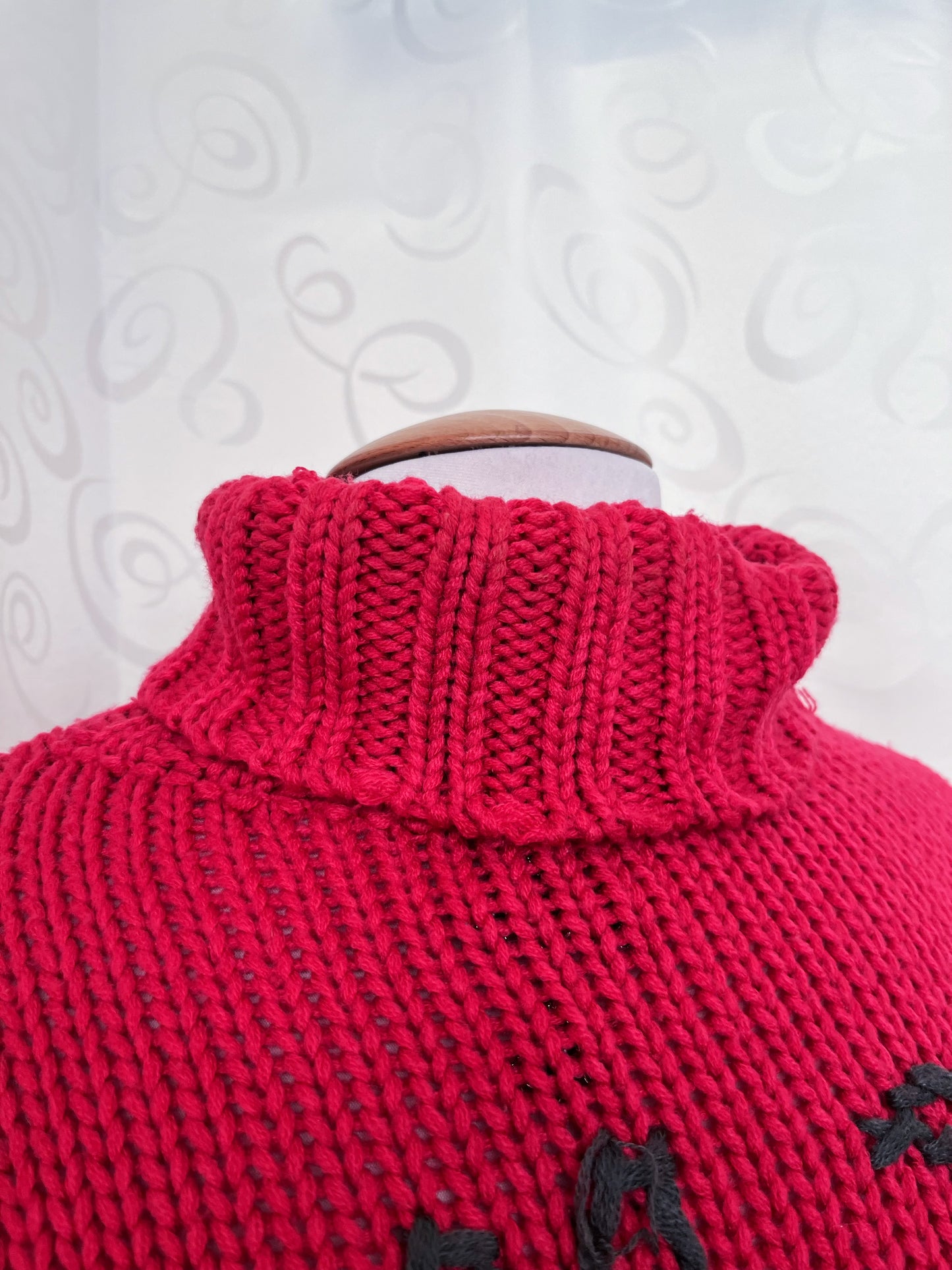 00’s X-Mail knit turtleneck sweater with dragon embroidery 🐉