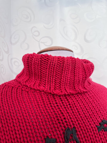 00’s X-Mail knit turtleneck sweater with dragon embroidery 🐉