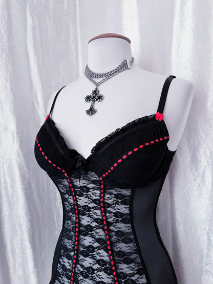 Gothic mesh & lace babydoll 🌹