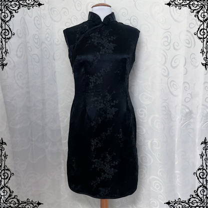 00’s satin black Qipao dress 🖤