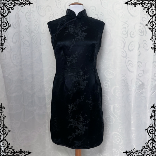 00’s satin black Qipao dress 🖤