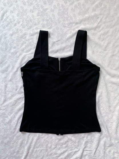 Iconic alt beaded zip-up top 🗡️