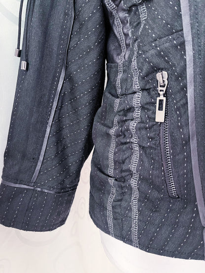 00’s Gothic patchwork zip-up jacket 🕸️🦇