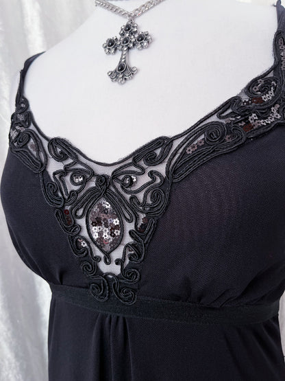 00’s dark fairy mesh dress 🖤🧚‍♀️