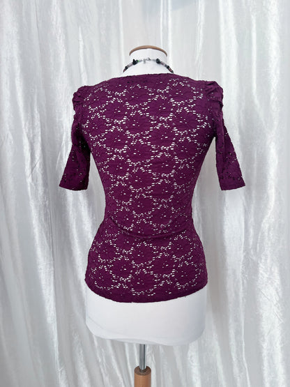 Pimkie lace magenta top 💞