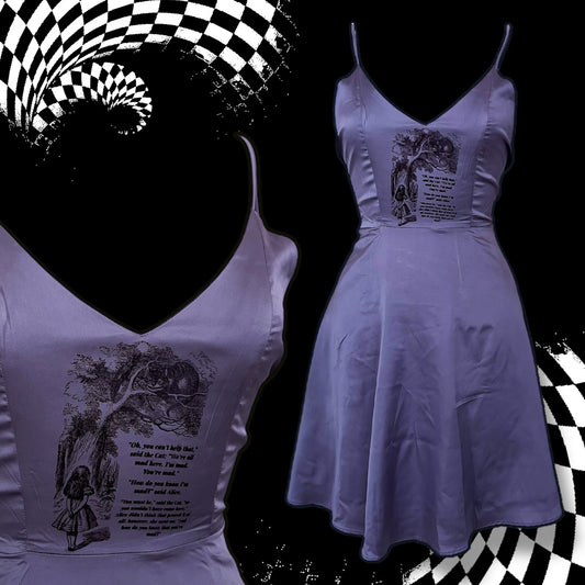 We're all mad here Reworked 00's deadstock purple dress 🍰🐛