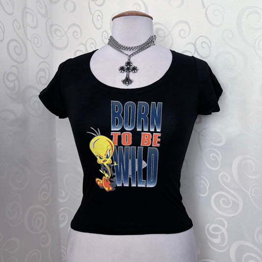 00’s Deadstock Born to Be Wild tweety baby tee 🐥