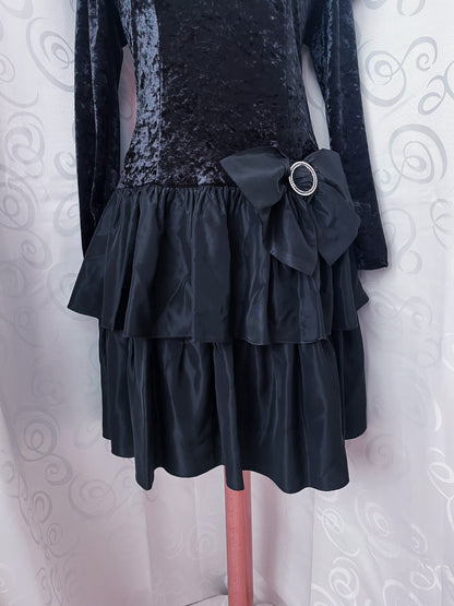 Vintage whimsy ballerina black velvet dress 🗝🔮