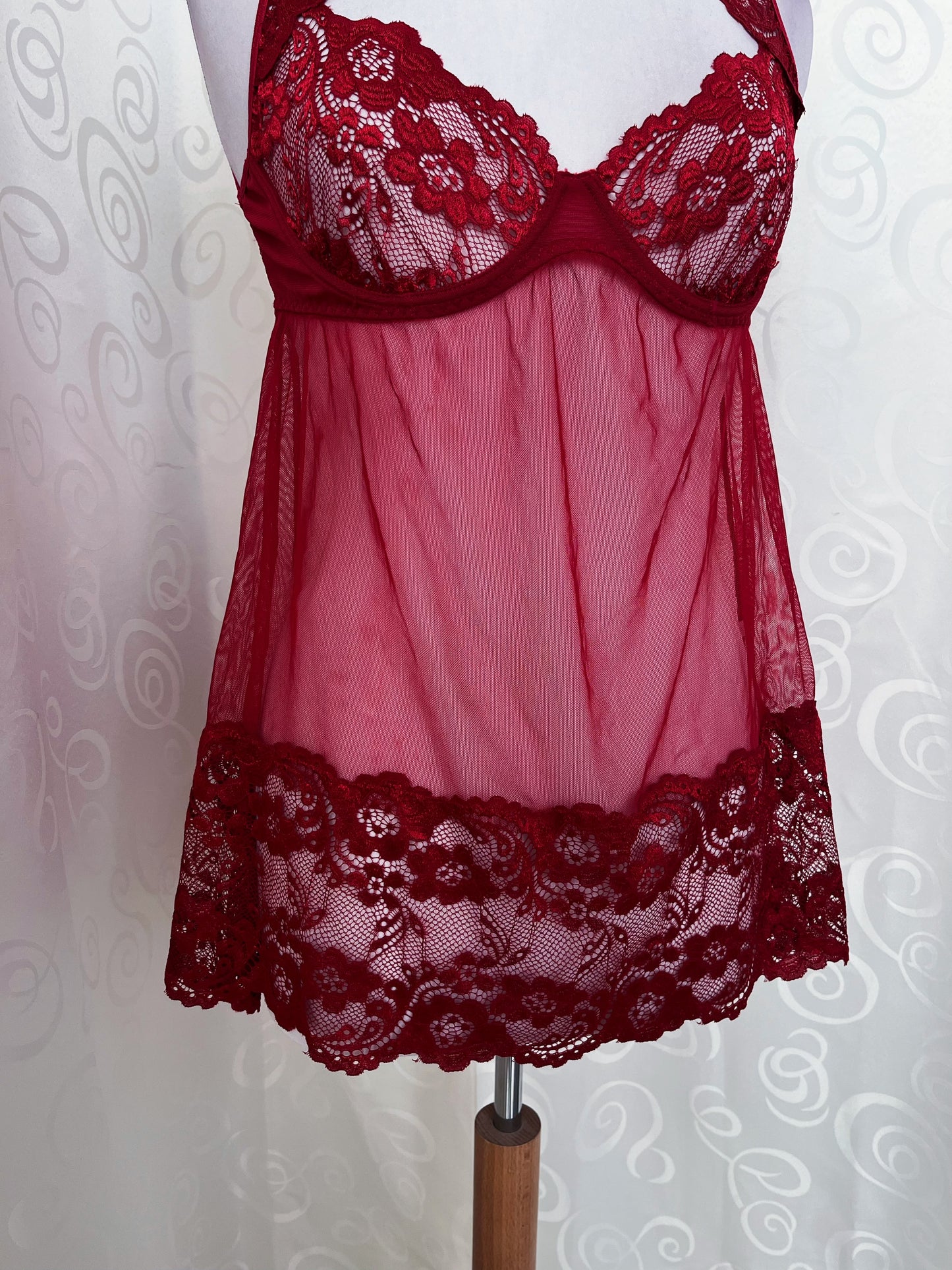 Ethereal hot red mesh bustier top ❤️🕷️