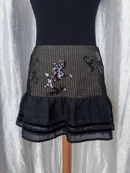 00’s Morgan dark coquette skirt