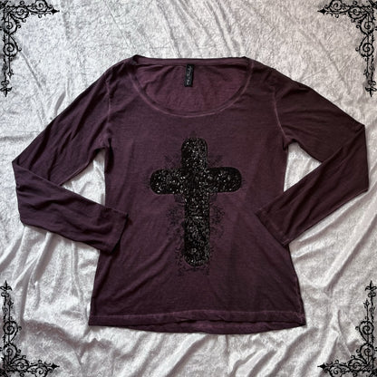 Y2K Whimy & Alt cross longsleeve top