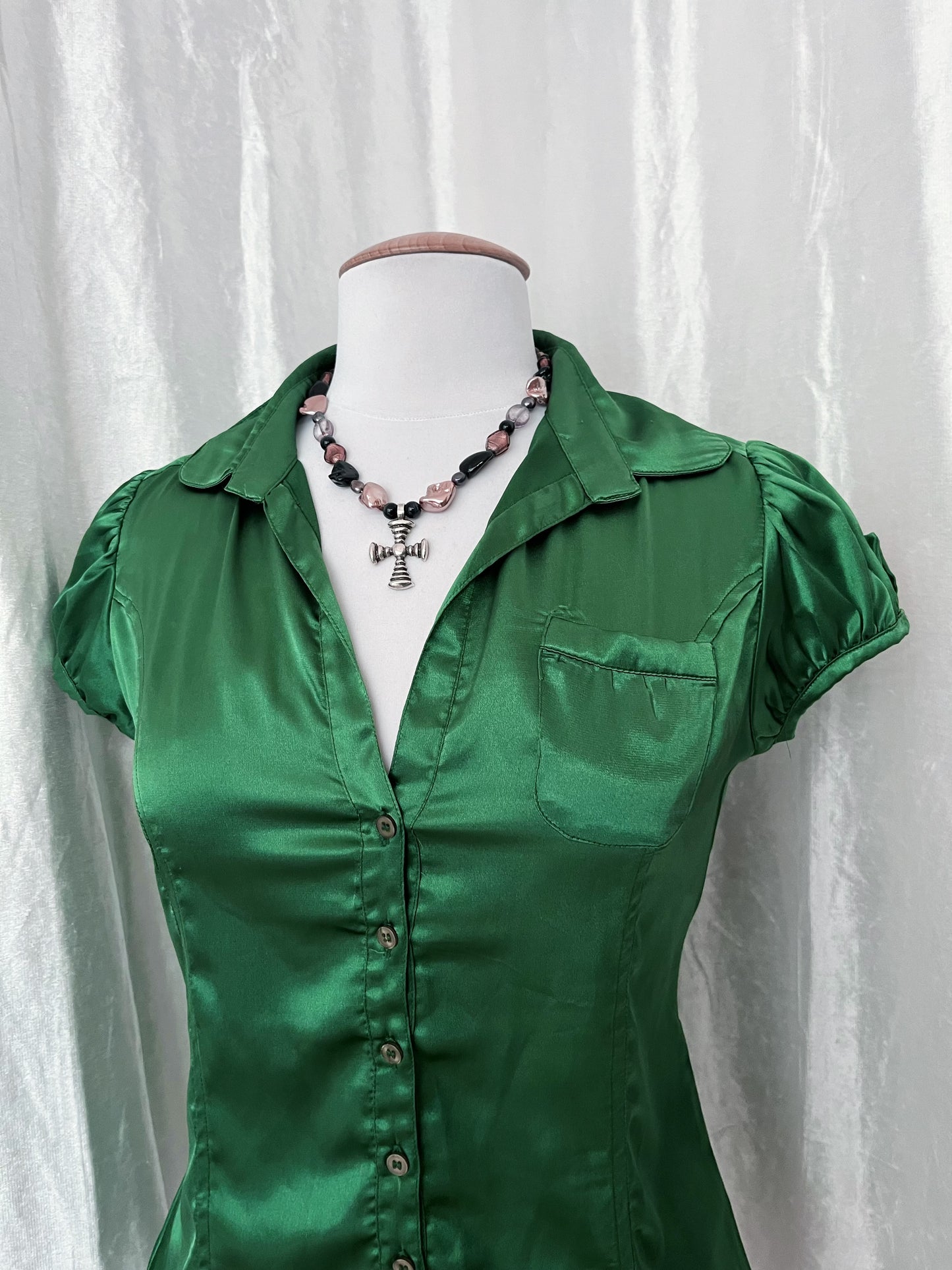 Atmosphere coquette office green shirt 🍏