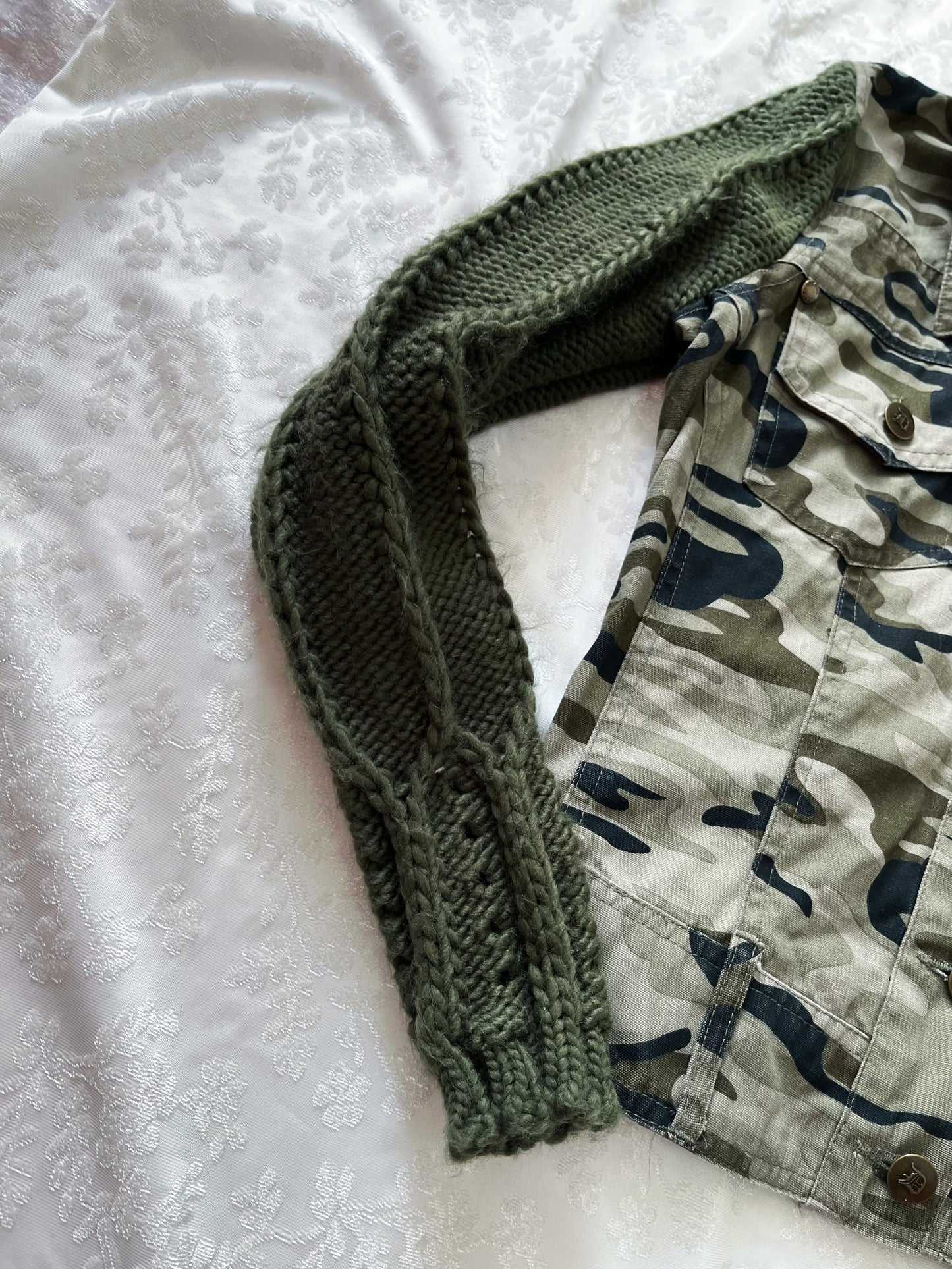 Military knit jacket