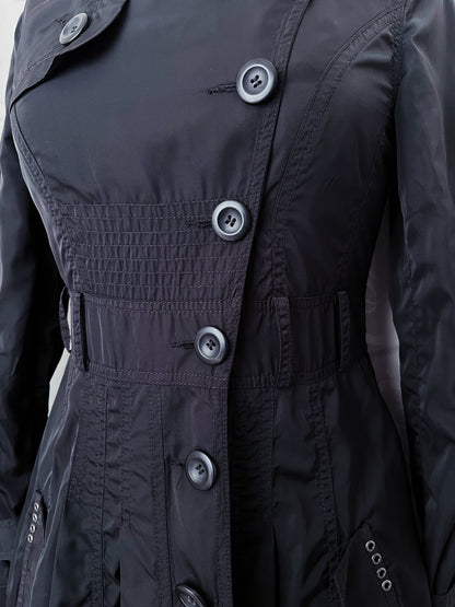 Alt/Gothic Clockhouse black trench coat 🦇🕷️