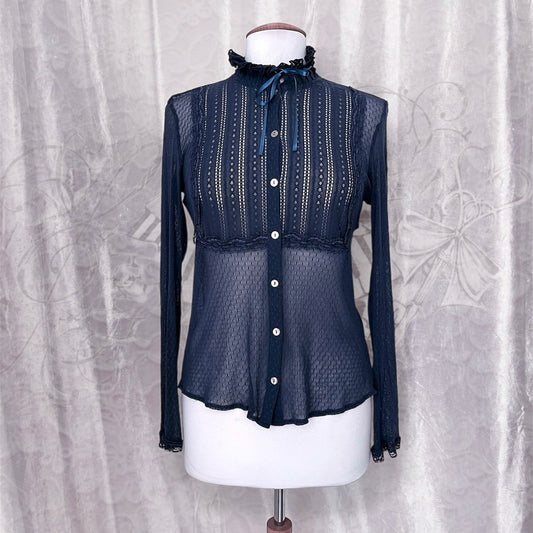 Passport. Victorian/Coquette style see-through lace shirt 🦋