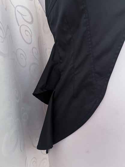 Gothic black vest with cutout & tail back 🦇🌀