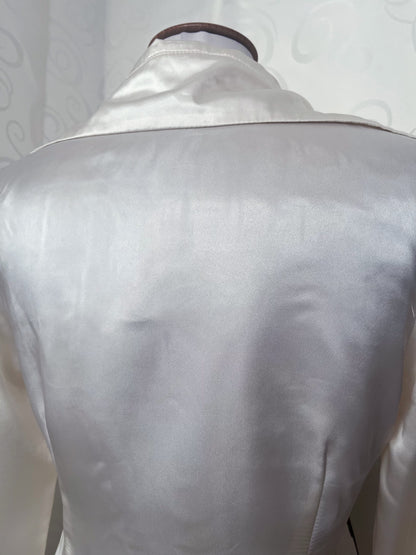 Rockstar Girlfriend REWORKED beige satin shirt 🎸🪷🍓