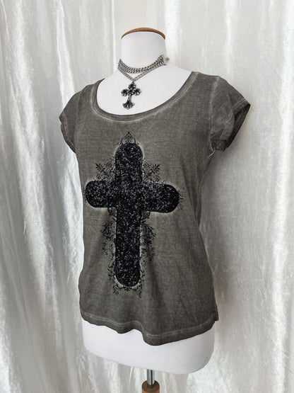 Y2K Whimsy & Alt cross top 🕷️
