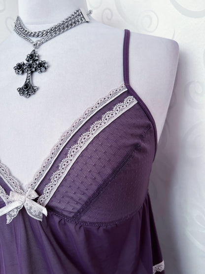 Whimsy mesh purple lingerie top 🔮💜