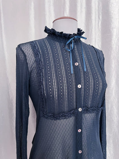 Passport. Victorian/Coquette style see-through lace shirt 🦋