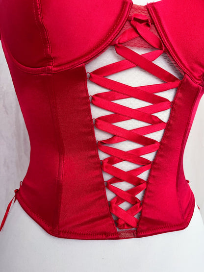 Old hot H&M corset with lace-up detail ❤️‍🔥