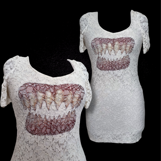 Bite me REWORKED lacey tunic/dress 🦷🩸