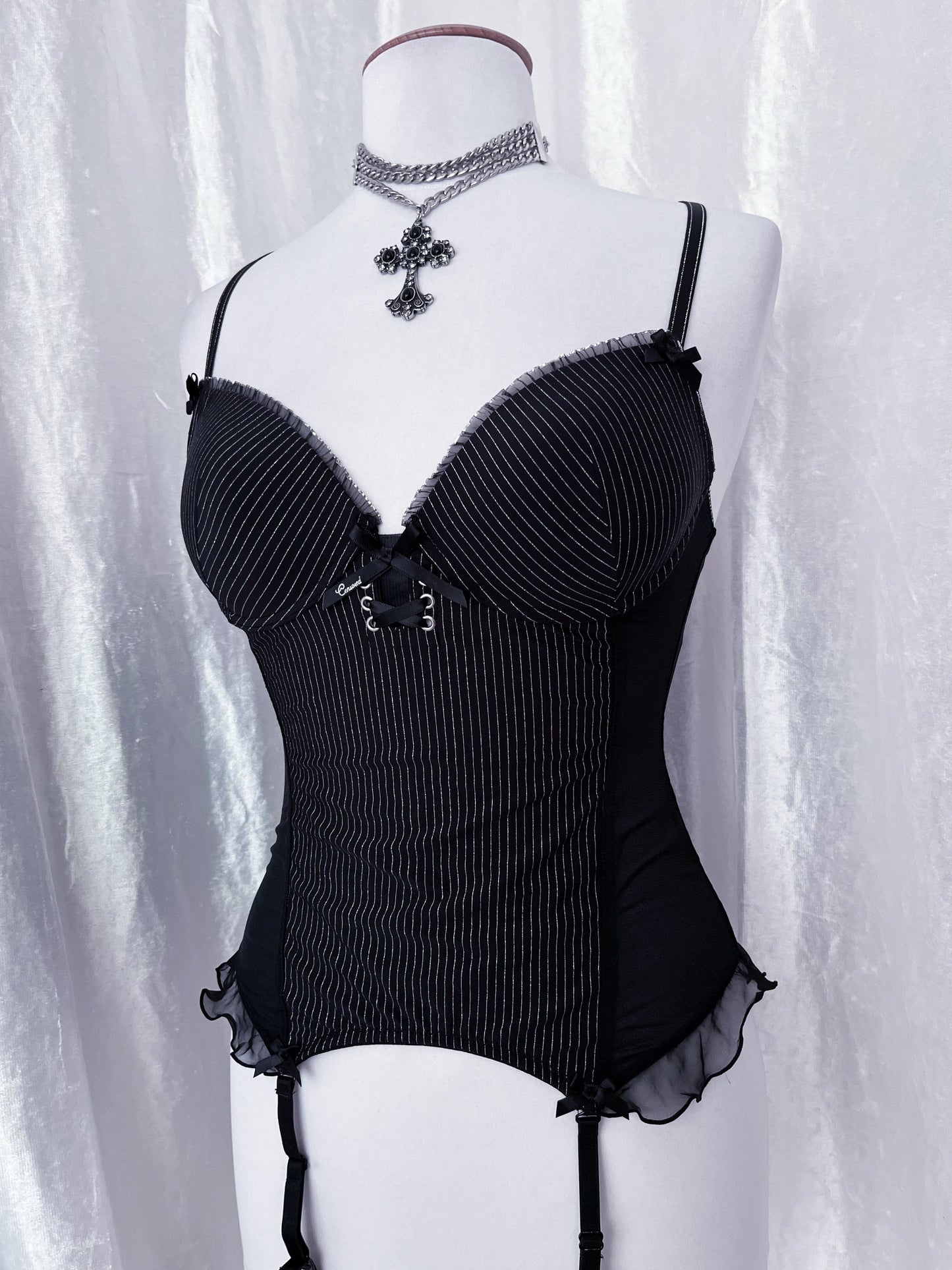 Gothic striped corset 🕷️