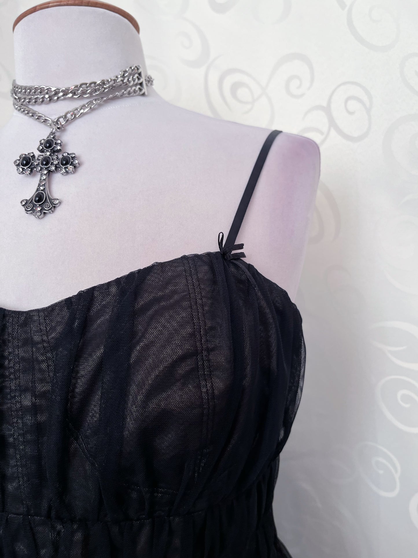 00's Espirit whimsygoth tulle dress 🌀🦇