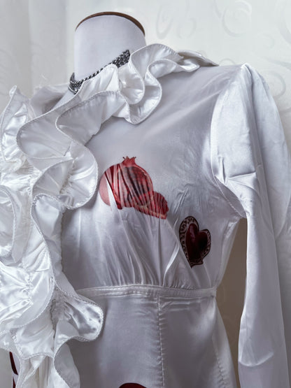 Rotten Reworked gothic deadstock ruffle shirt 🫀🥩