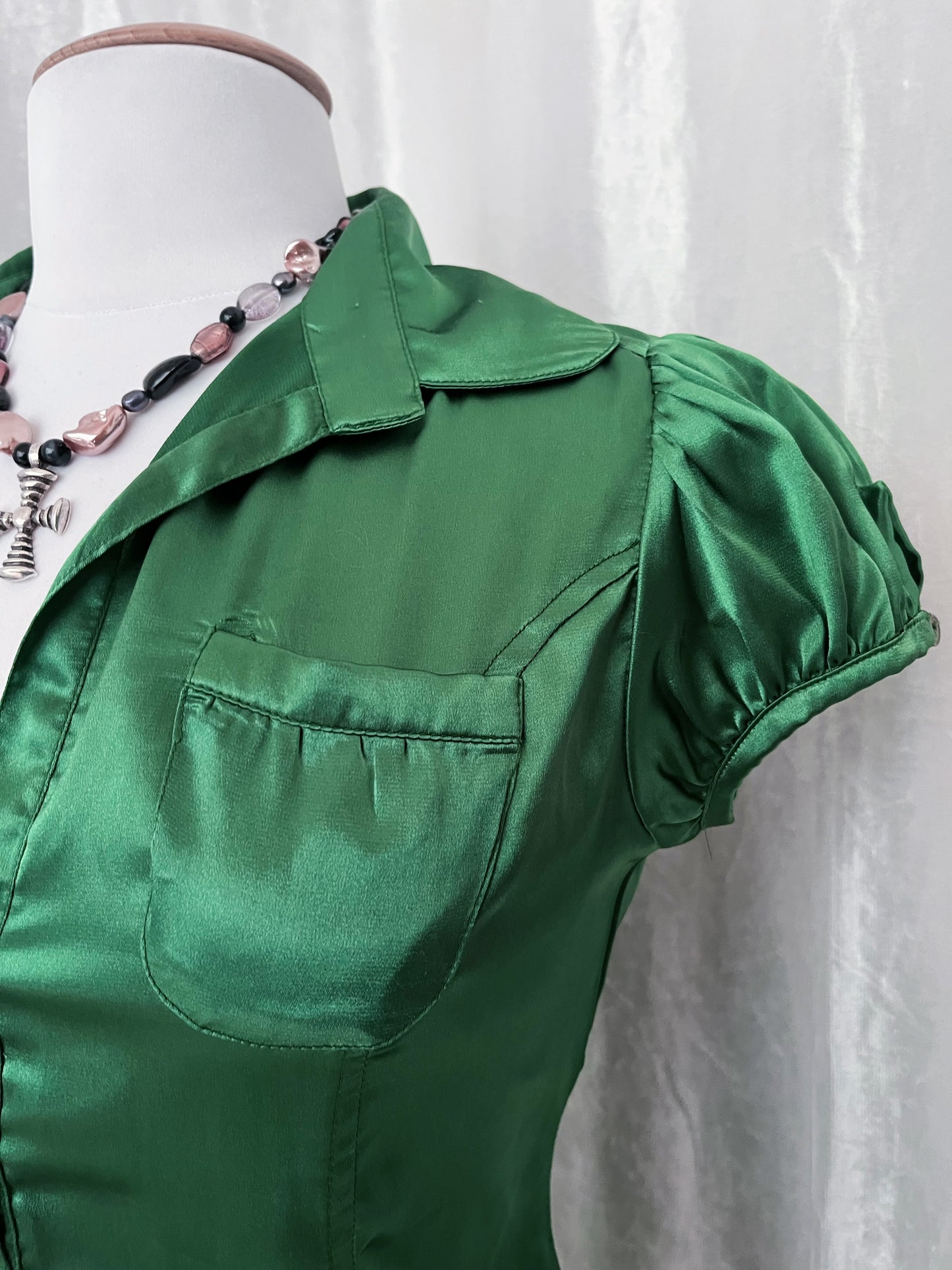 Atmosphere coquette office green shirt 🍏