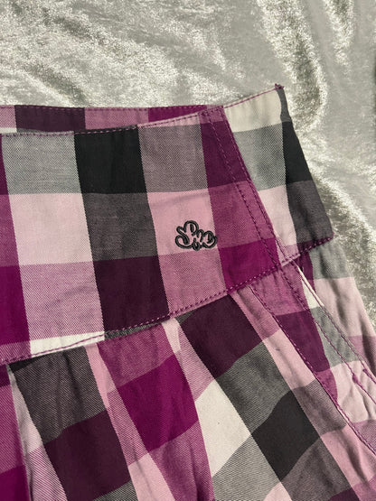 Kenvelo emo punk checked skirt