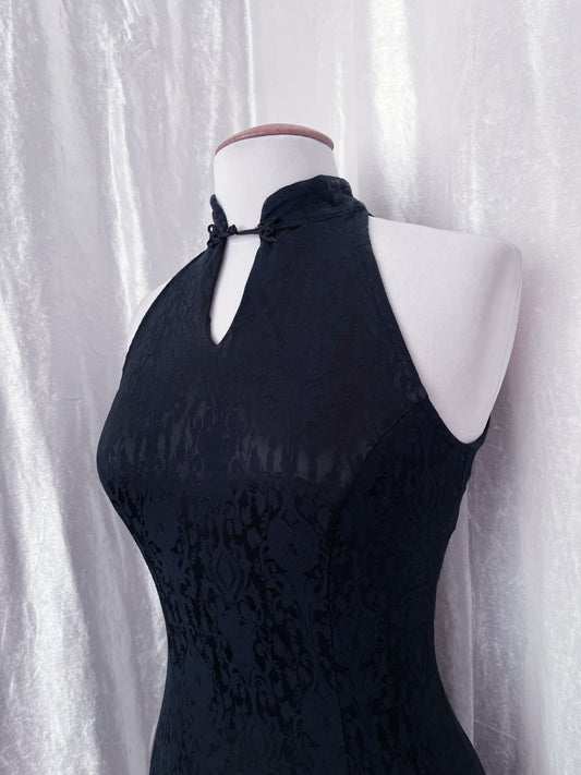 00’s Gothic Asian Qipao style brocade dress 🦇