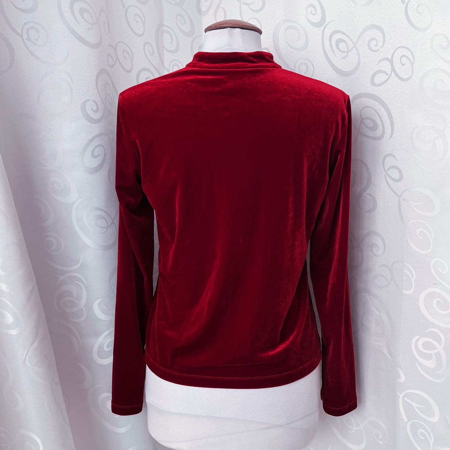 Vintage Korean Qipao velvet red shirt ❤️🍜