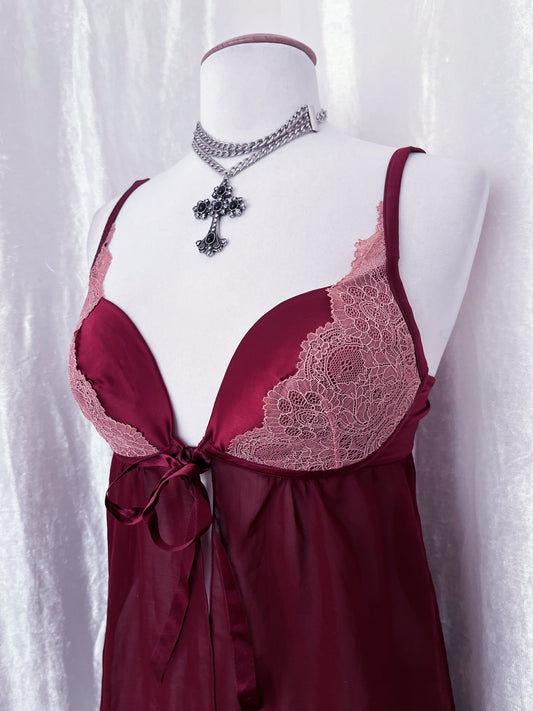 Whimsy fairy burgundy bustier top 🌹