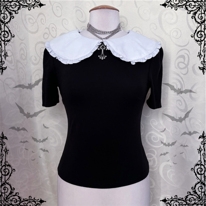 Killstar Ruby Lace Collar Top 🖤